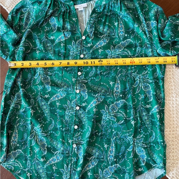 NWT J. Jill Teal Paisley Pullover Blouse SZ S - Picture 6 of 12